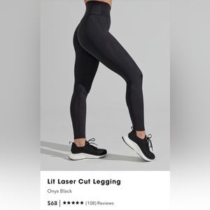 Lit Laser Cut Legging - Onyx Black